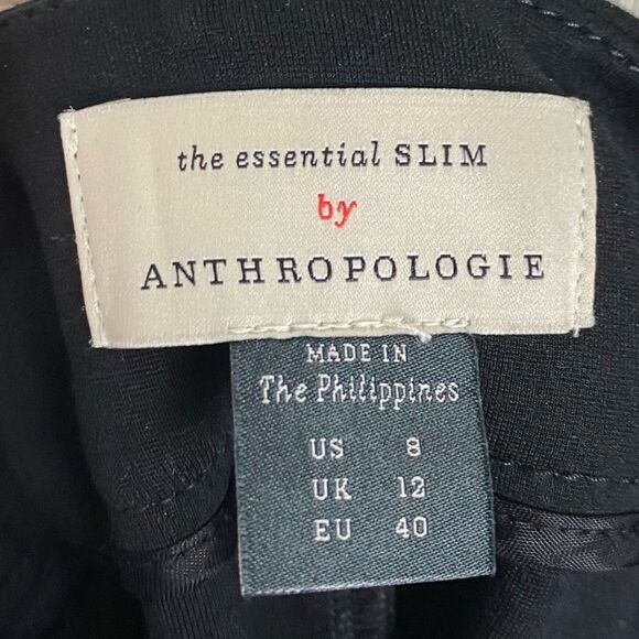 Anthropologie | The Essential High Rise Slim Pant In Black Size 8 - Picture 8 of 10